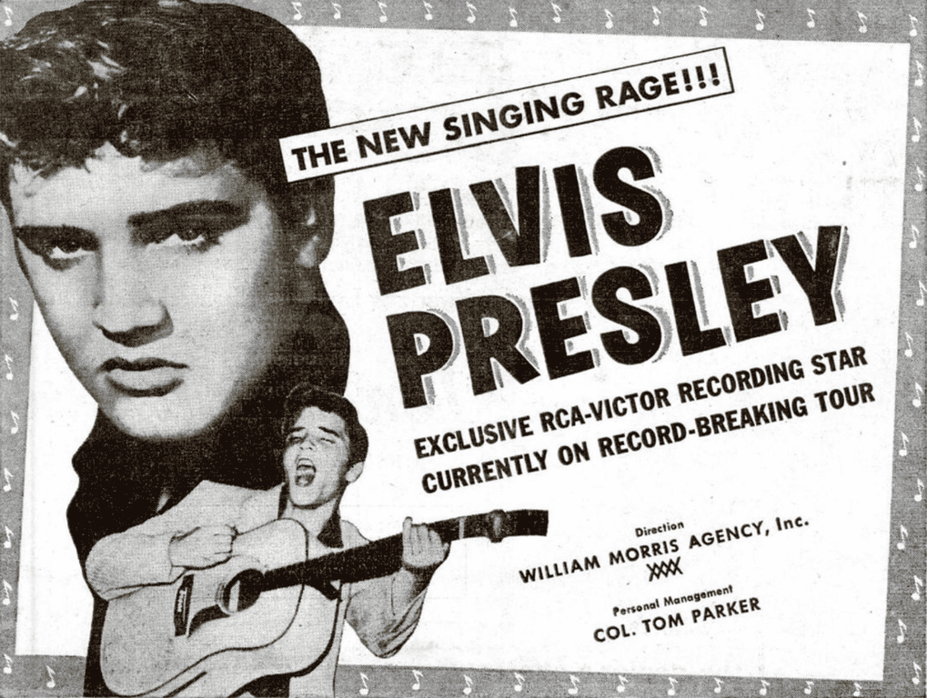 Elvis Presley tour banner